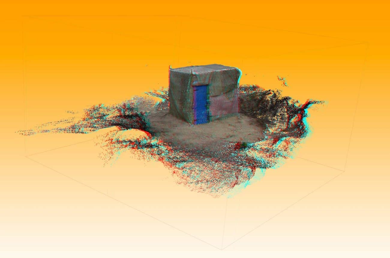 Three-dimensional scan of Abu Said’s shelter in Calais